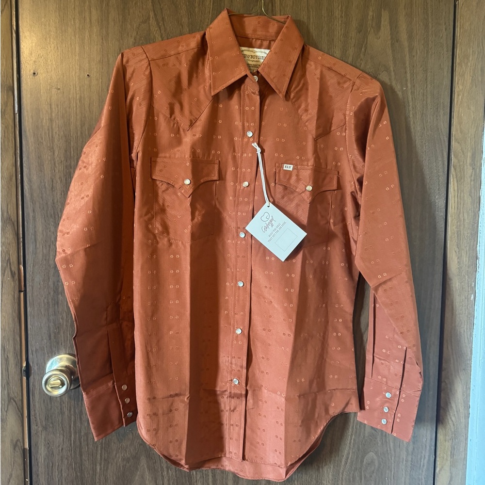 Ely Cattleman Woman CowboyGirl Copper Button Down Shirt